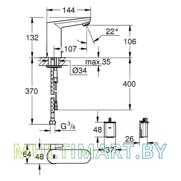 Смеситель Grohe Eurosmart Cosmopolitan E (36327001) картинка 2
